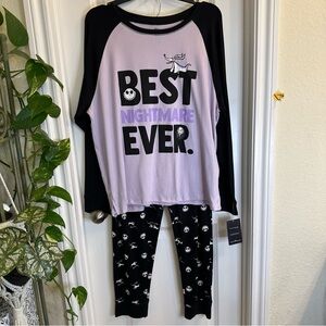 NWT- Women’s Purple & Black The Nightmare Before Christmas Pajama Set Sz XL